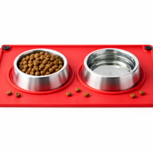 Weehawken Pet Shop Portable Pet Feeding Mat β Foldable Waterproof Feeding Pad for Dogs & Cats, Easy Clean Travel-Friendly Pet Food Mat